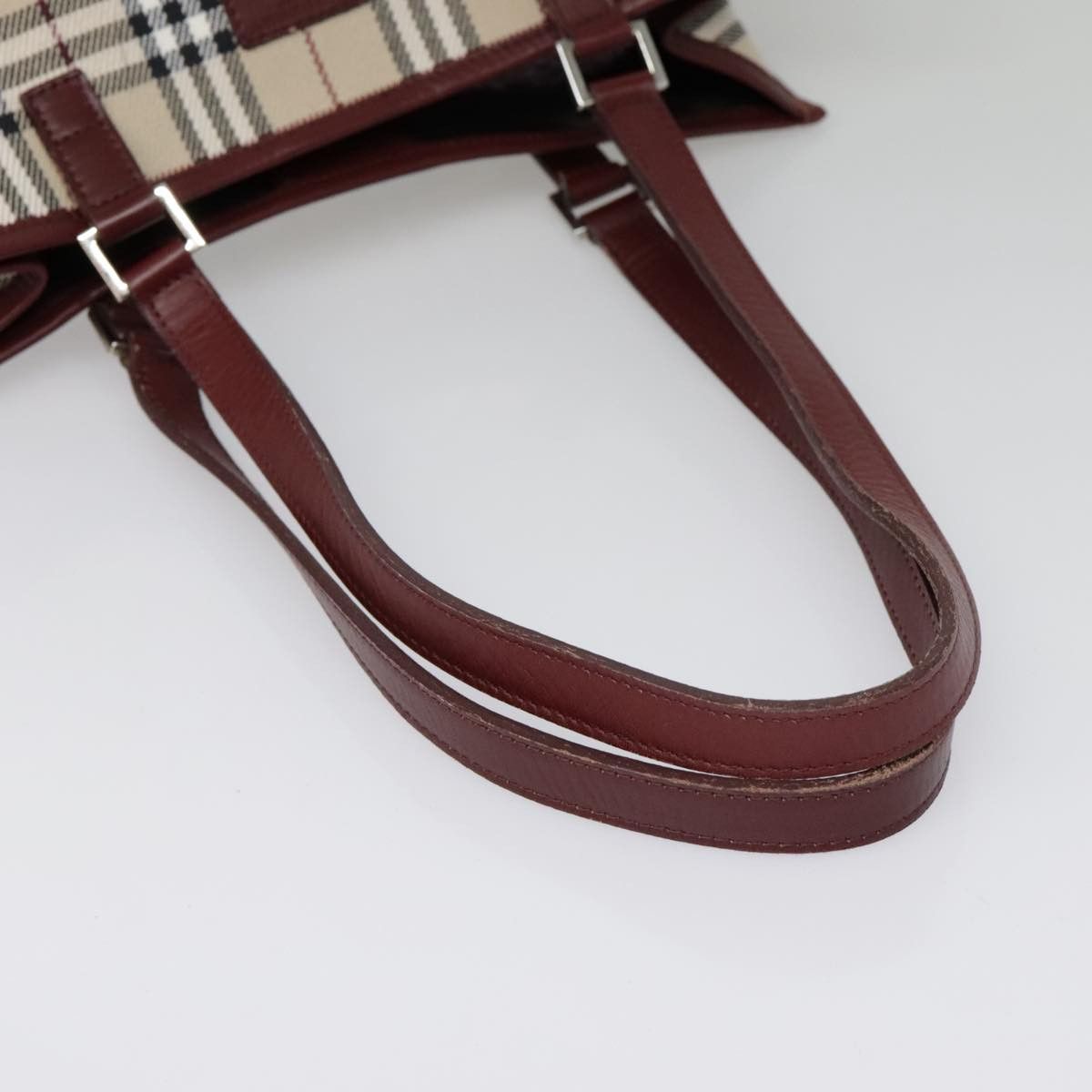 Burberry Nova Check Beige Canvas Tote Bag (Pre-Owned) Size ONE SIZE - 5 Thumbnail