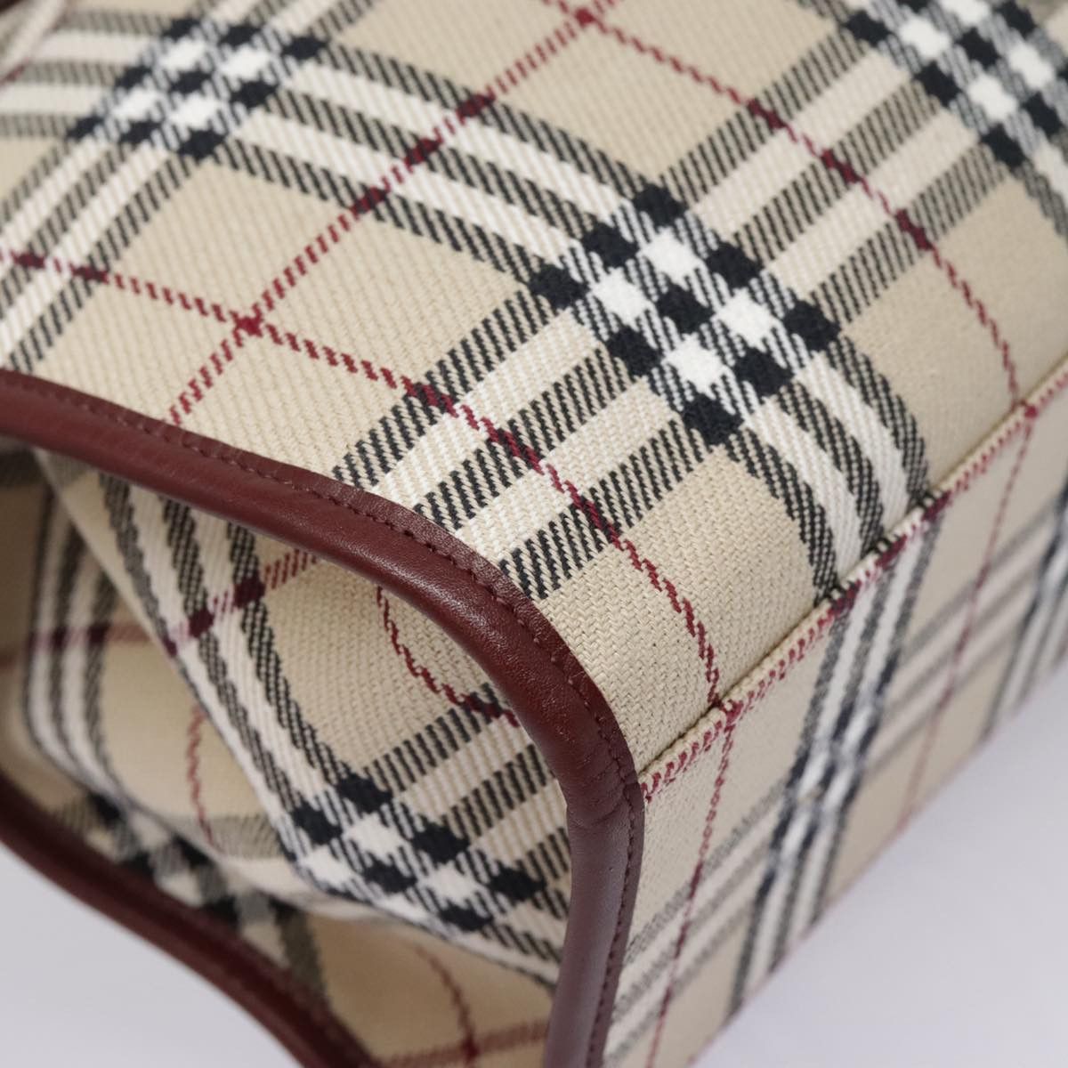 Burberry Nova Check Beige Canvas Tote Bag (Pre-Owned) Size ONE SIZE - 7 Thumbnail