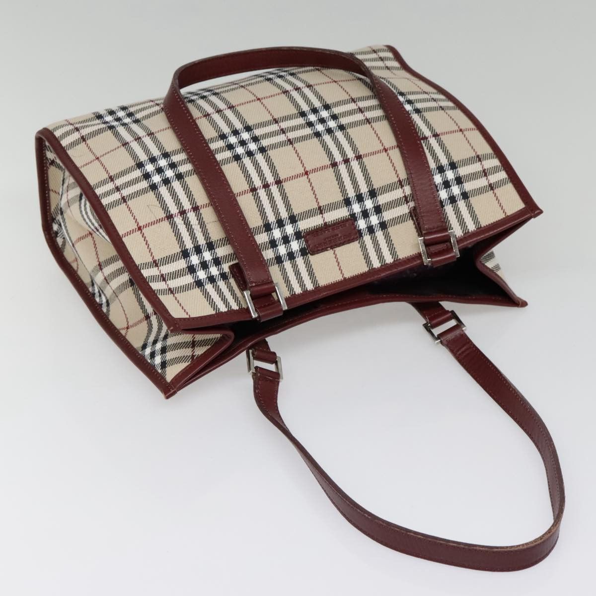 Burberry Nova Check Beige Canvas Tote Bag (Pre-Owned) Size ONE SIZE - 6 Thumbnail
