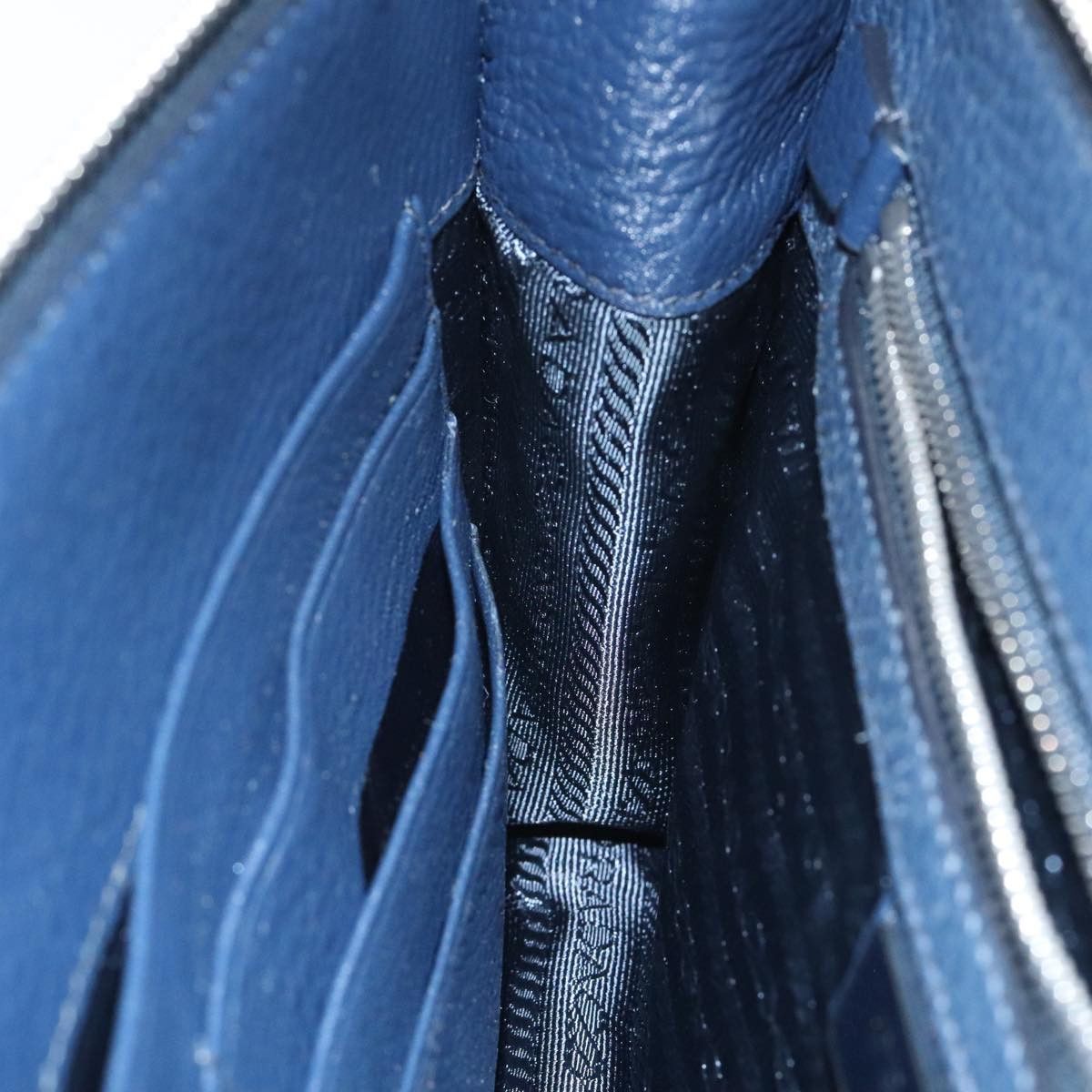 Prada Vitello Navy Leather Clutch Bag (Pre-Owned) Size ONE SIZE - 20 Thumbnail
