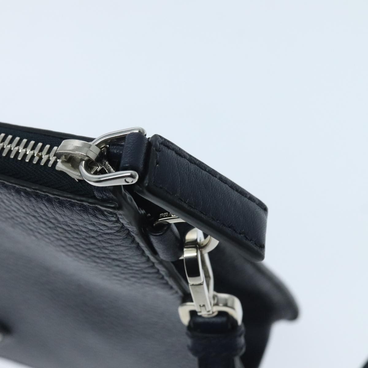 Prada Vitello Navy Leather Clutch Bag (Pre-Owned) Size ONE SIZE - 11 Thumbnail