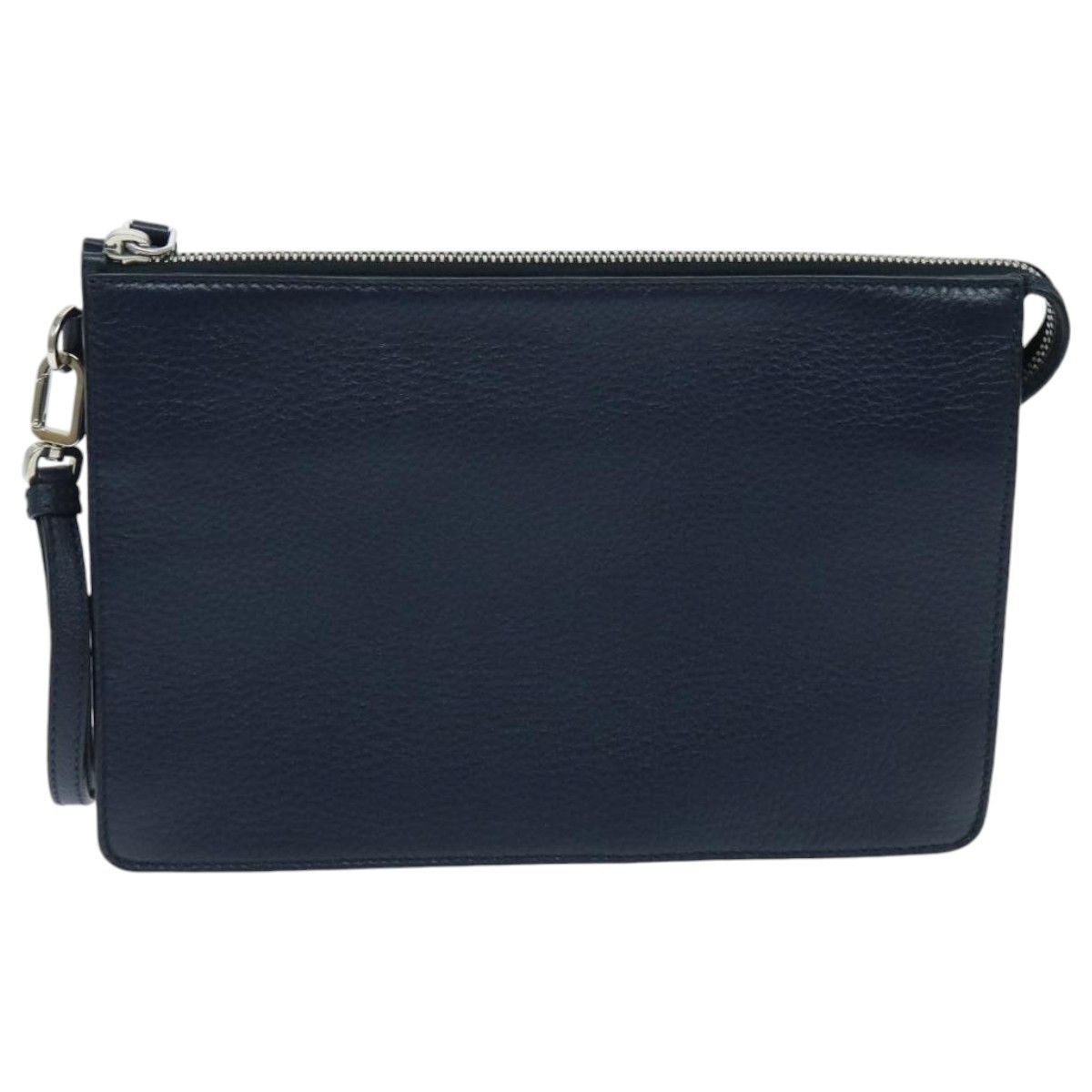 Prada Vitello Navy Leather Clutch Bag (Pre-Owned) Size ONE SIZE - 2 Thumbnail