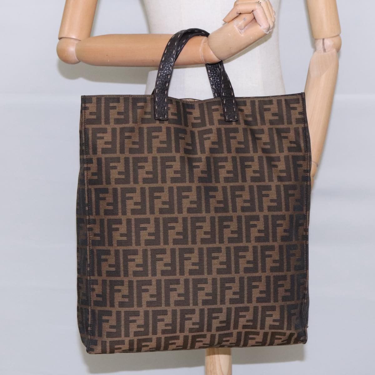Selleria Brown Canvas Tote Bag (Pre-Owned)