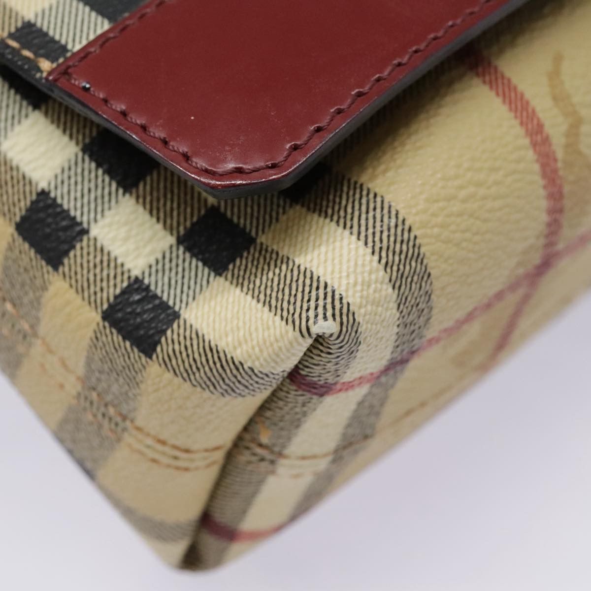 Burberry Nova Check Beige Leather Shoulder Bag (Pre-Owned) Size ONE SIZE - 8 Thumbnail