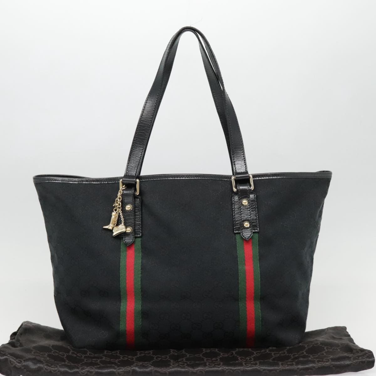 Gucci Ophidia Black Canvas Tote Bag (Pre-Owned) Size ONE SIZE - 16 Thumbnail