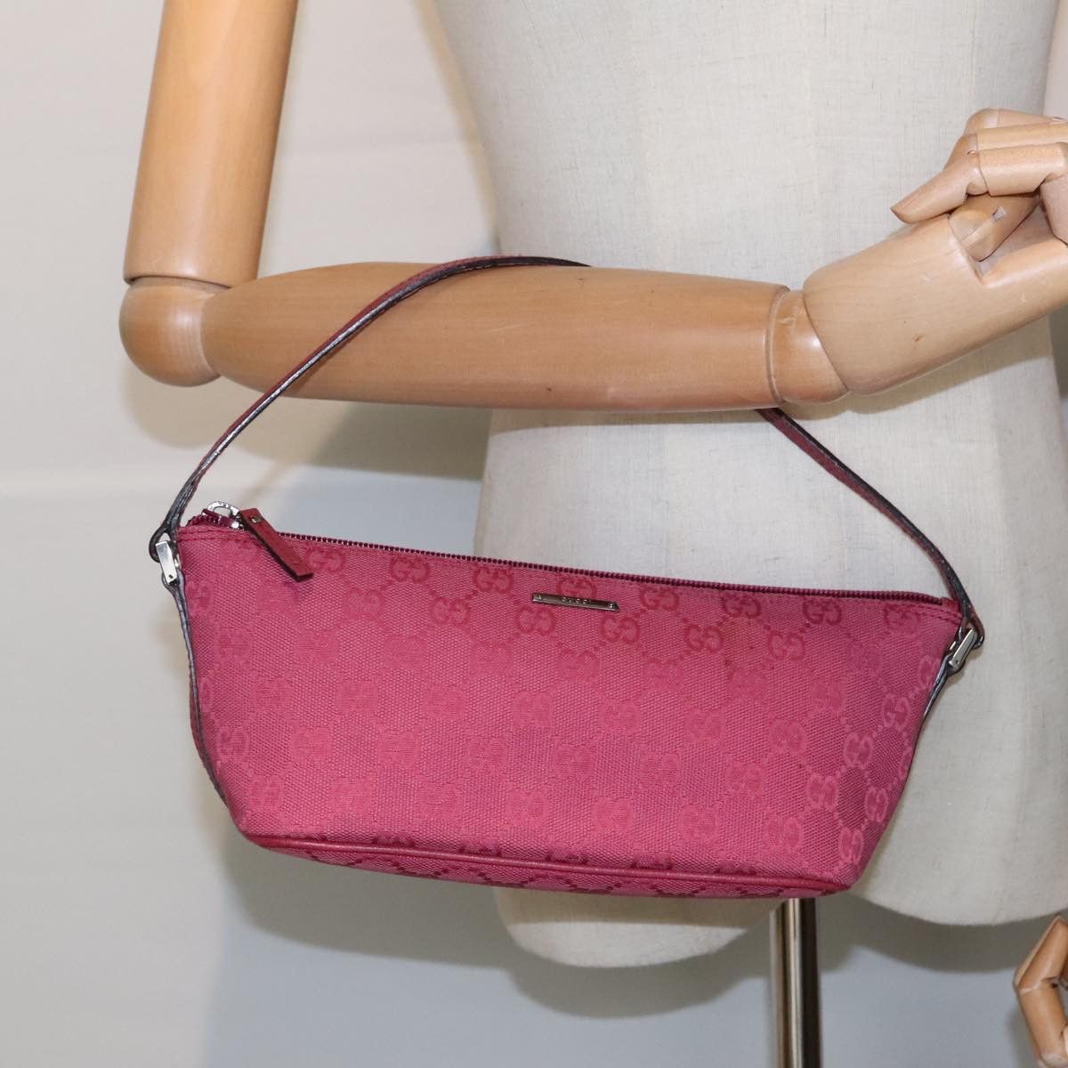 Gucci Pink Canvas Clutch Bag (Pre-Owned) Size ONE SIZE - 16 Thumbnail