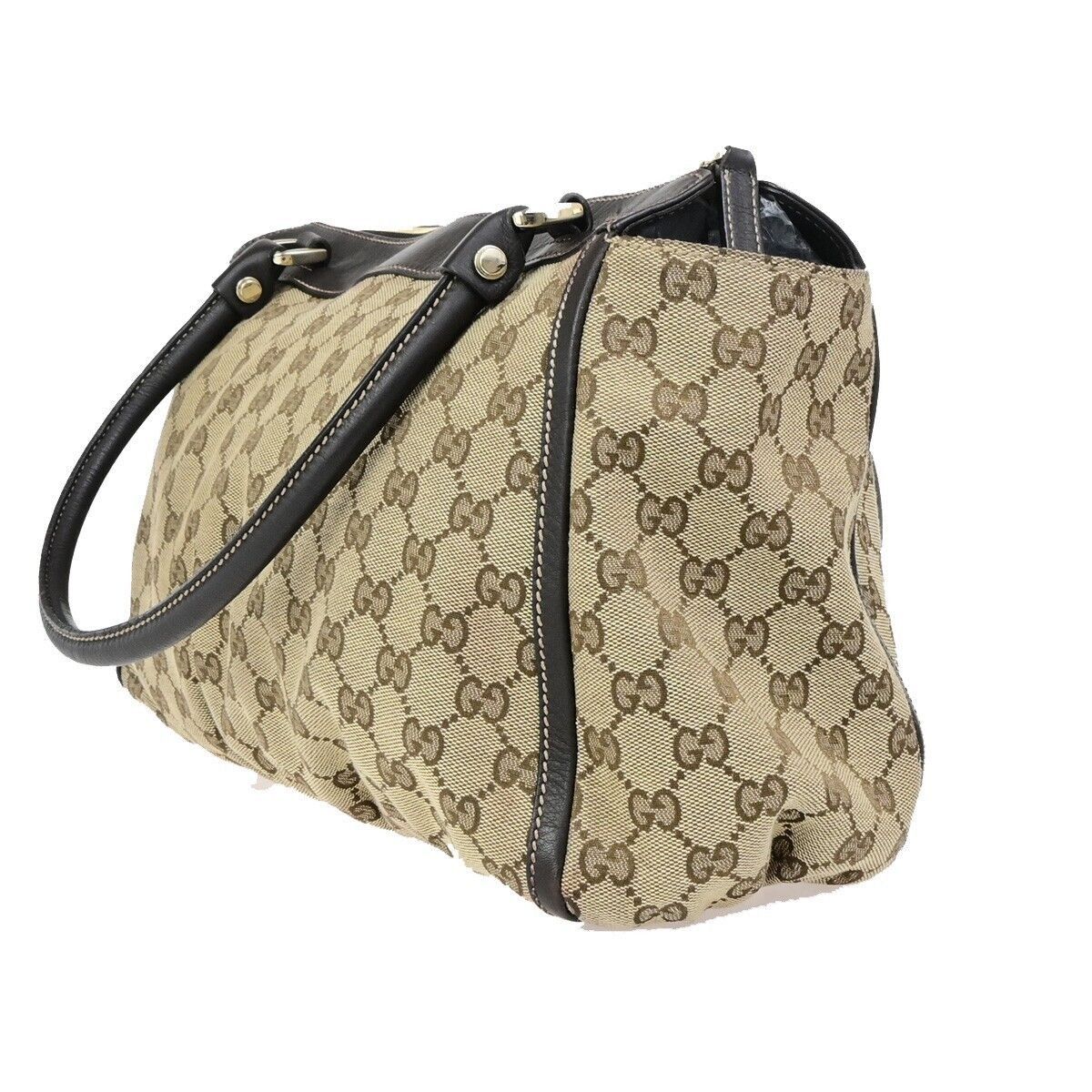 Gucci Abbey Beige Canvas Shoulder Bag (Pre-Owned) Size ONE SIZE - 4 Thumbnail
