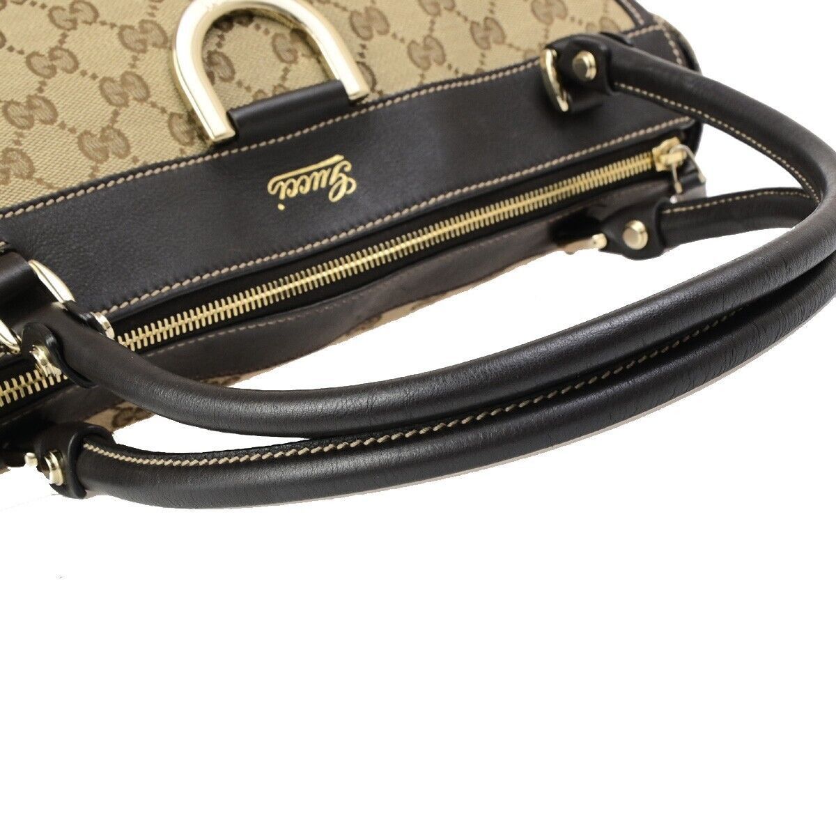 Gucci Abbey Beige Canvas Shoulder Bag (Pre-Owned) Size ONE SIZE - 5 Thumbnail
