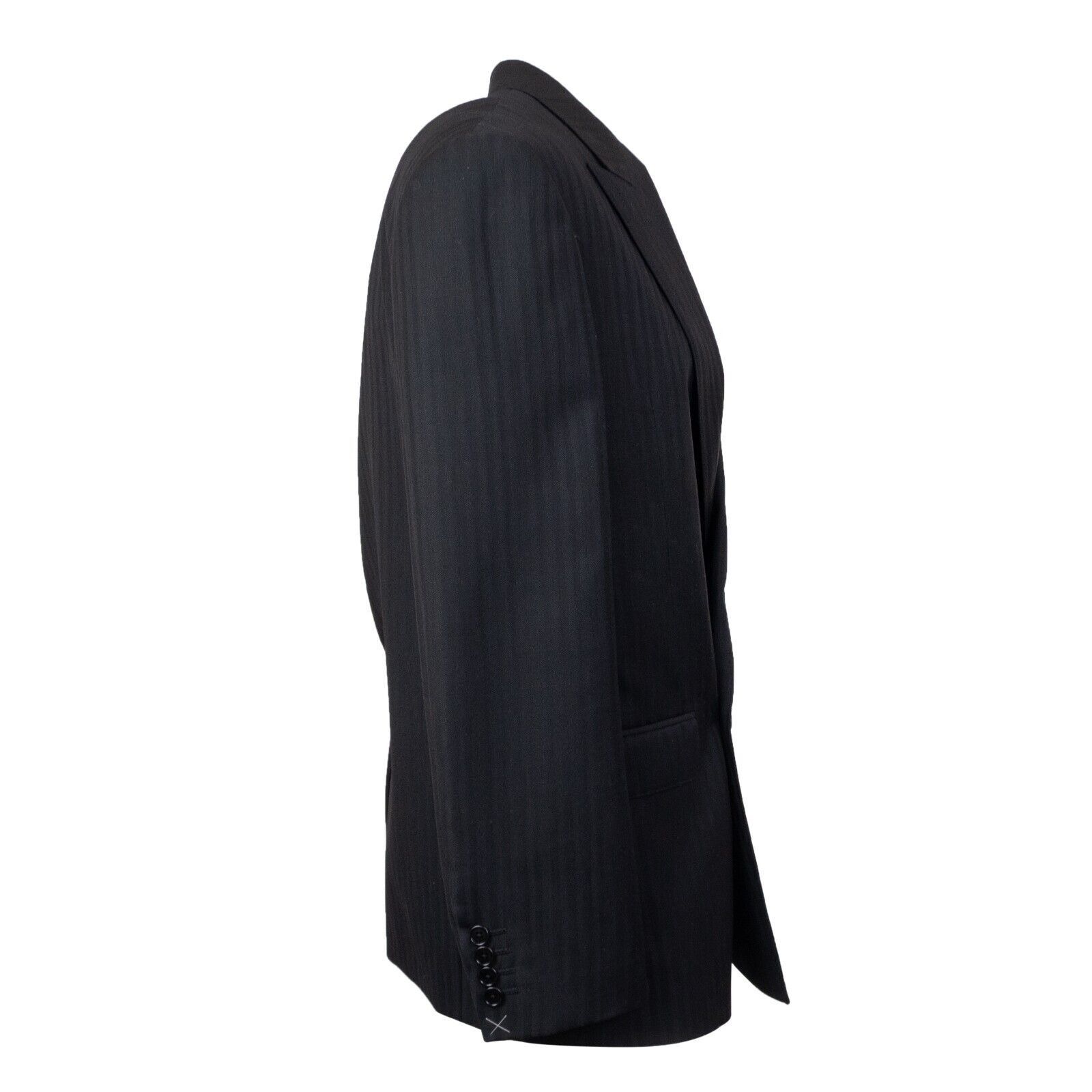 Celine Celine Black Striped Wool Blazer Jacket Size 44 Size 44R - 3 Thumbnail