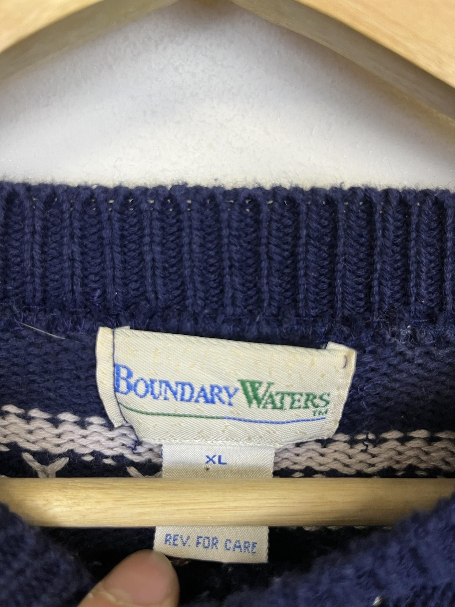 Vintage Boundary Waters Bars With Boxes And Dots Crewneck Sweater Size US XL / EU 56 / 4 - 2 Thumbnail