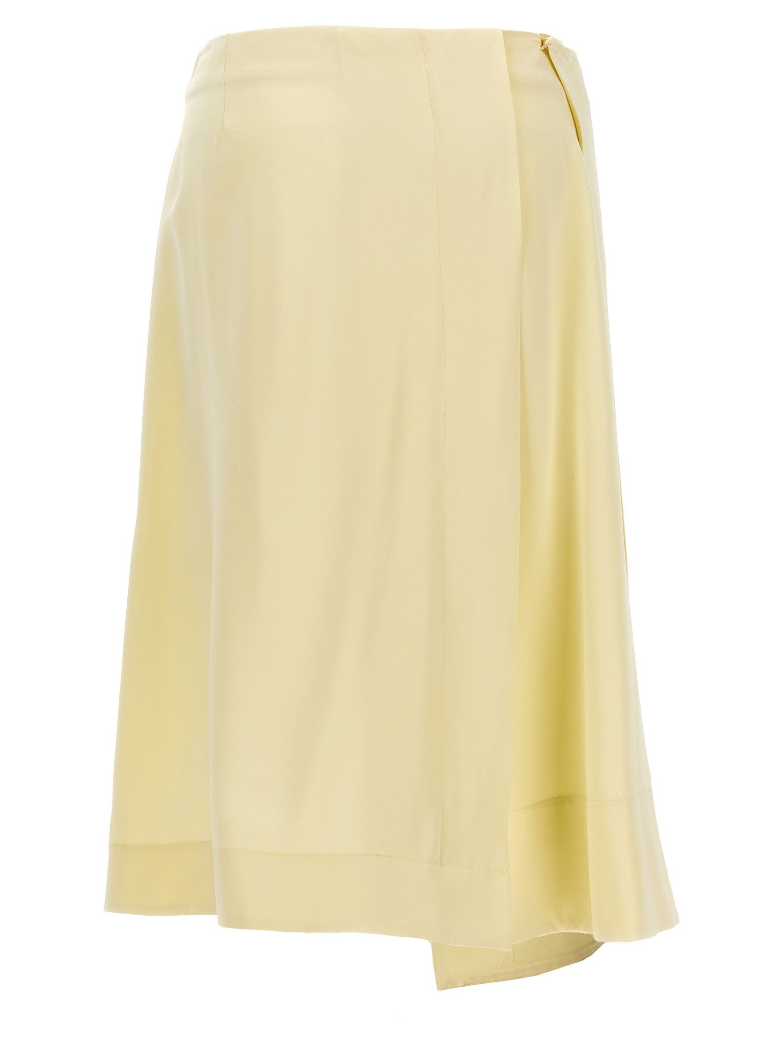 Jil Sander Satin Skirt With Side Slit Size 30" / US 8 / IT 44 - 2 Thumbnail