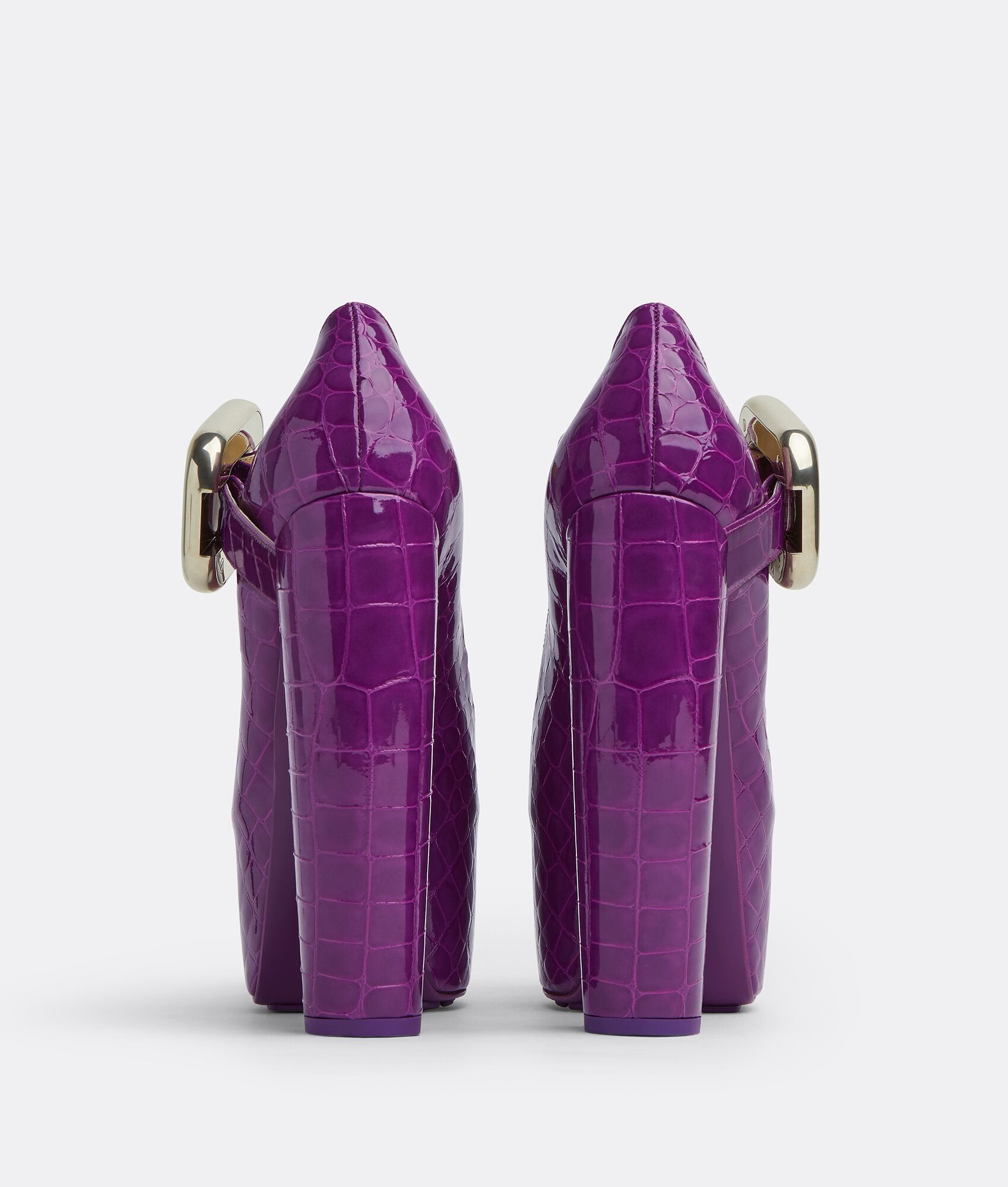 Bottega Veneta Bottega Veneta Mostra Mary-Jane Pump Patent Leather with Buckle in purple Size US 7 / IT 37 - 3 Thumbnail