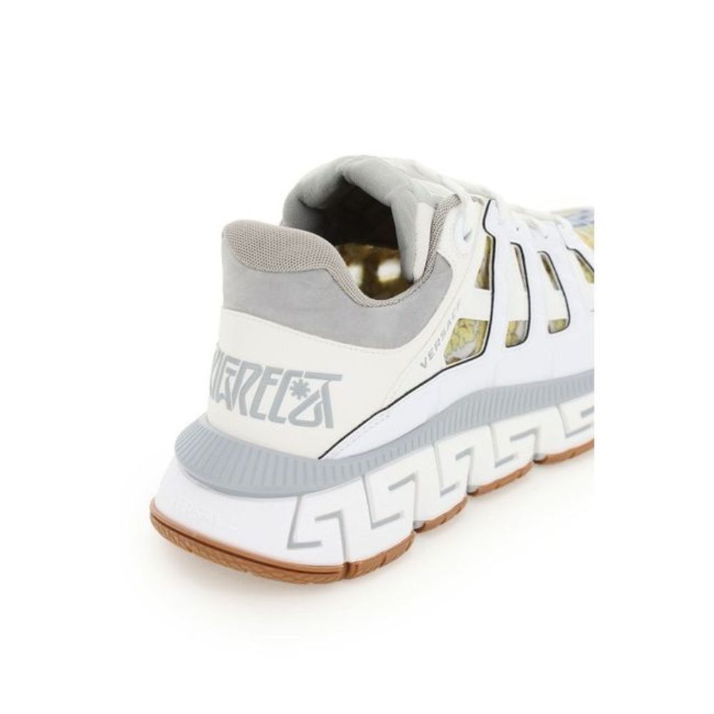 Versace White/Grey/Gold Trigreca Sneakers Size US 6 / IT 36 - 3 Thumbnail