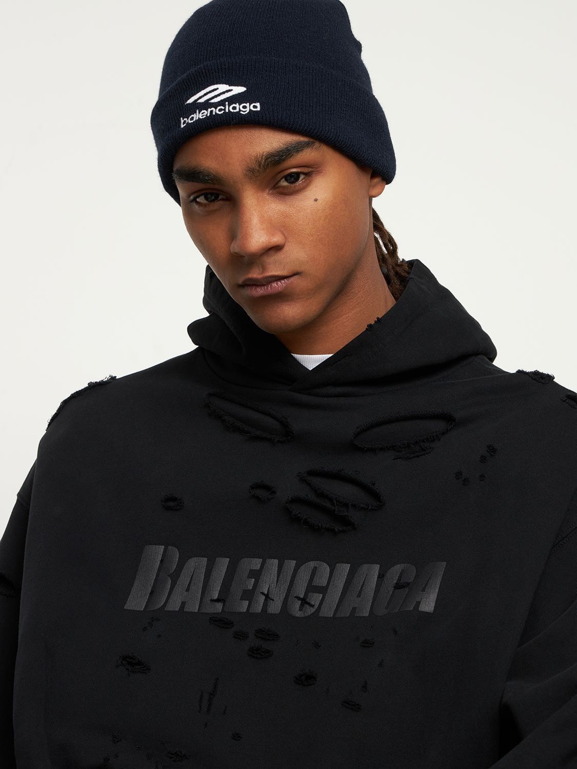 Balenciaga Balenciaga 3B Sport Icon Beanie Hat Size ONE SIZE - 4 Thumbnail