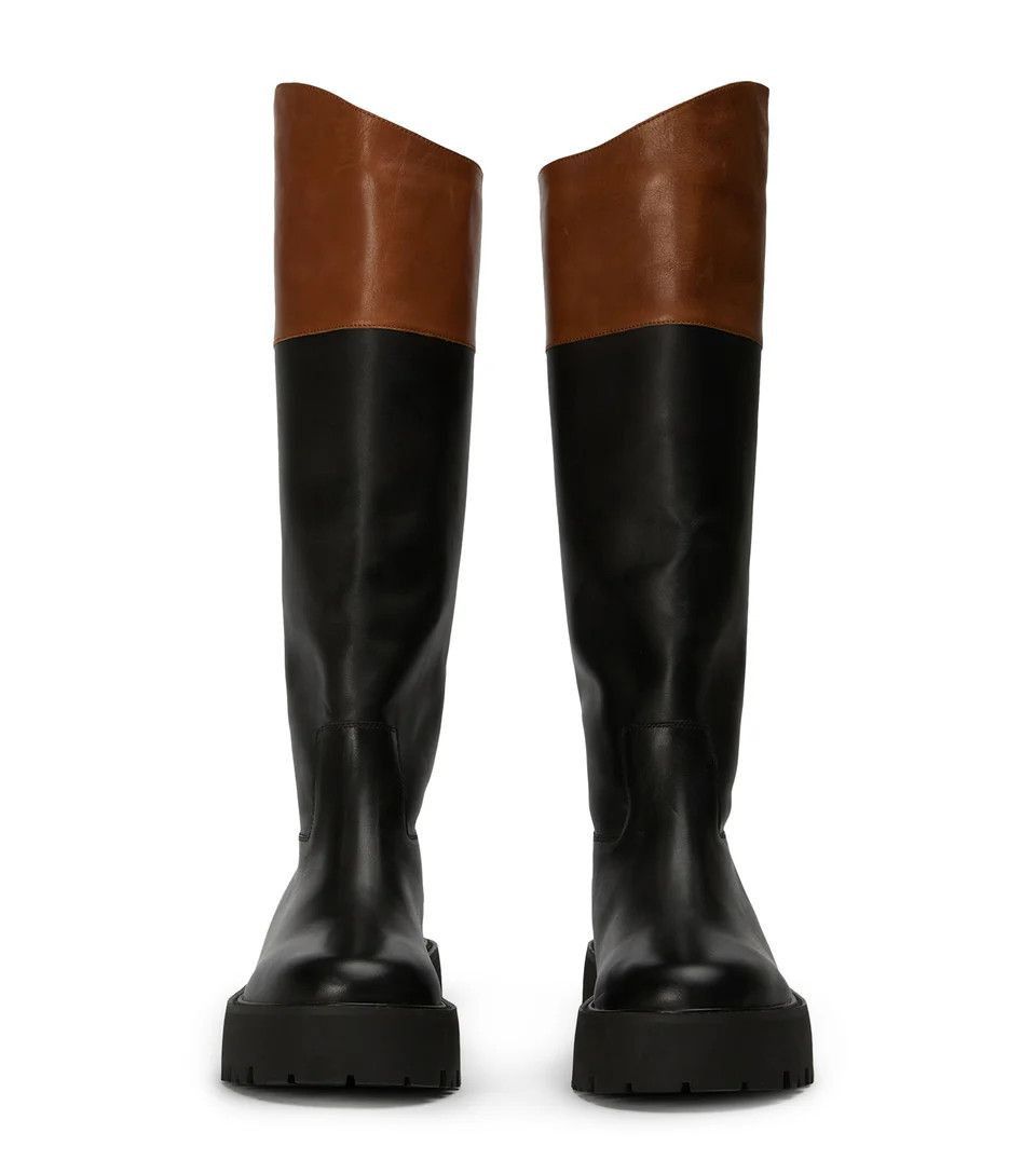 Celine Bulky High Boot In Calfskin in Black & Brown Size US 11 / IT 41 - 3 Thumbnail