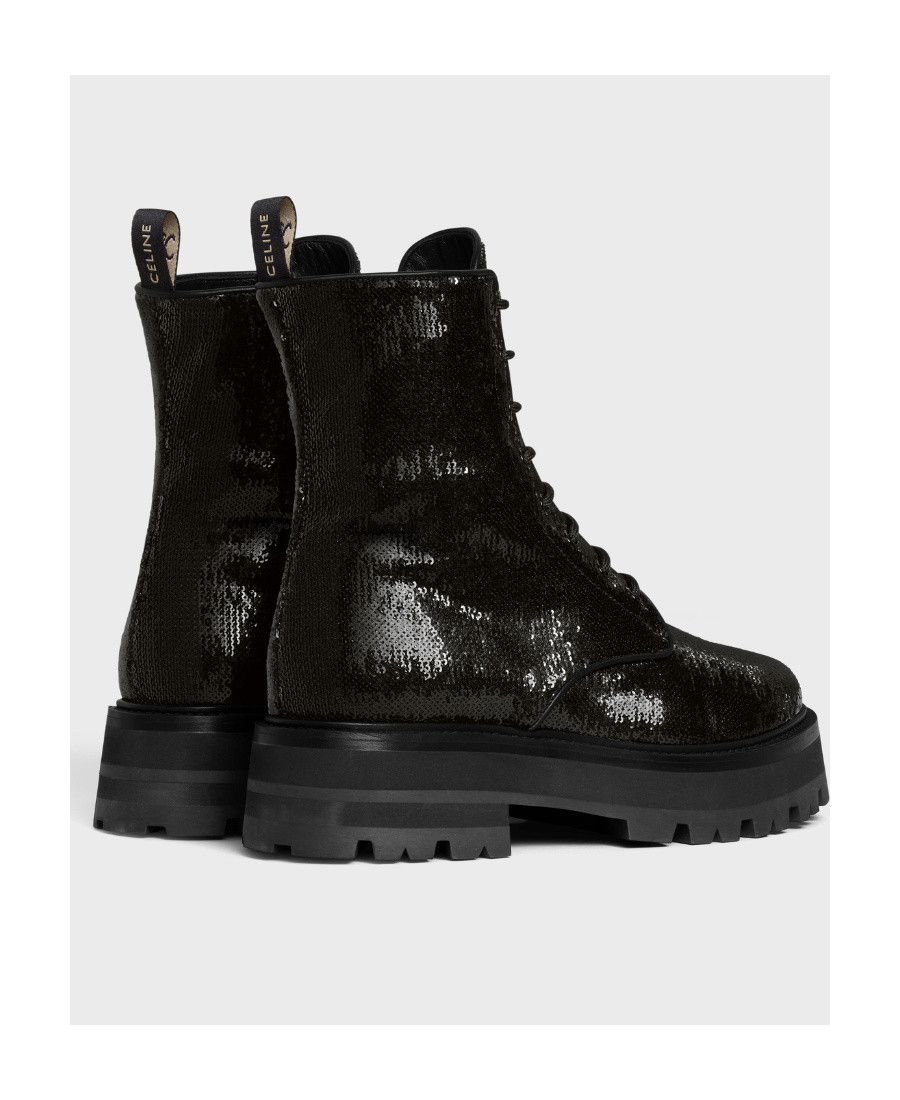 Celine Lace-up Boots Celine Bulky in Sequins Size US 4 / IT 34 - 3 Thumbnail