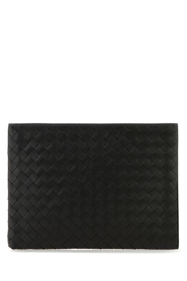 Bottega Veneta Black Leather Intrecciato Clutch Size ONE SIZE - 3 Thumbnail
