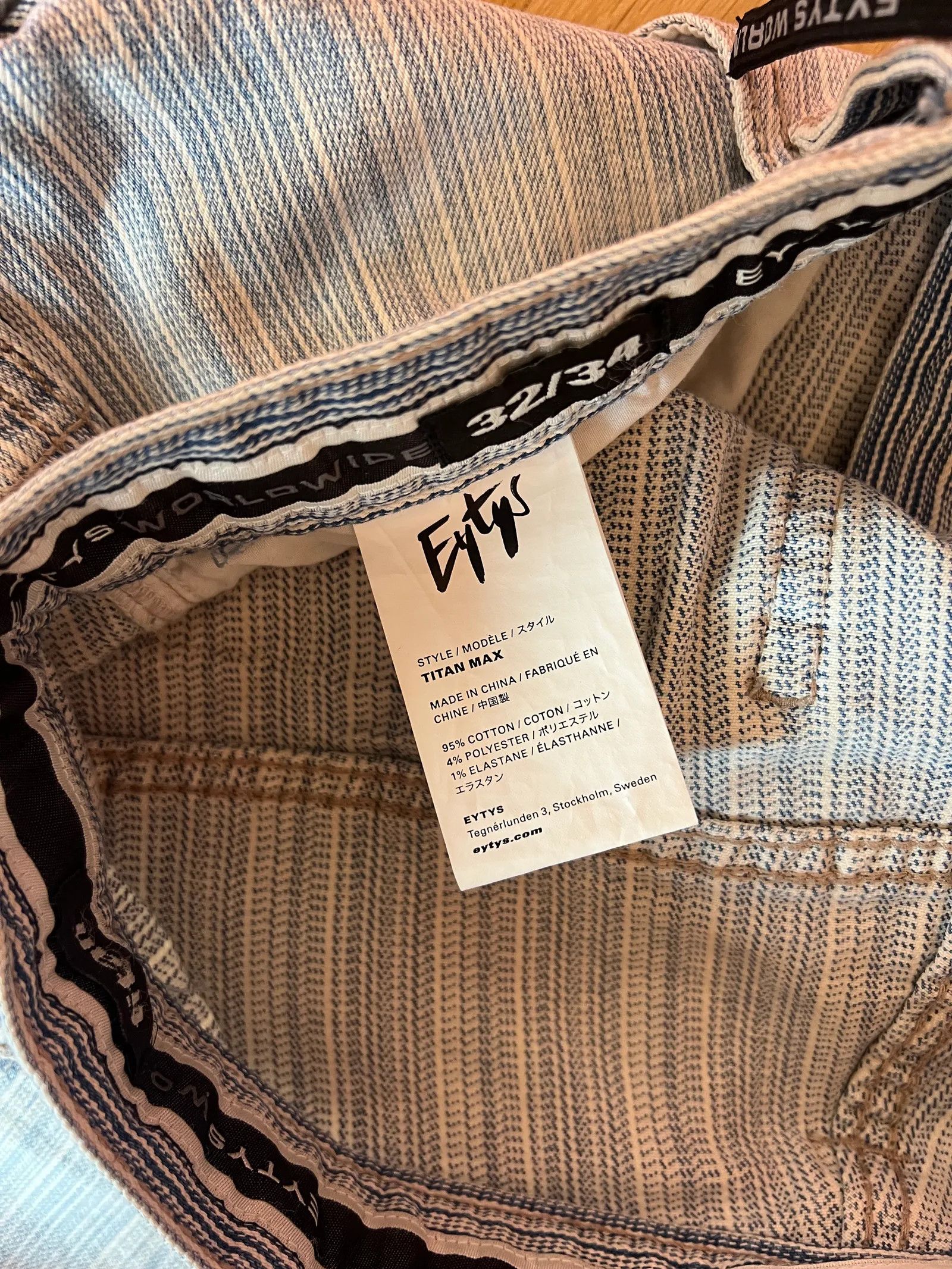 Eytys Eytys Titan Max Stripe Indigo Jeans Size US 32 / EU 48 - 4 Thumbnail