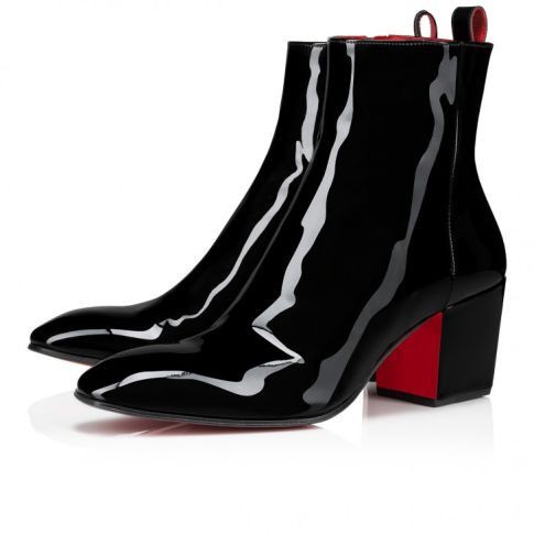 Christian Louboutin Rosalio St 70 Patent Leather Ankle Boots Size US 6 / EU 39 - 2 Thumbnail