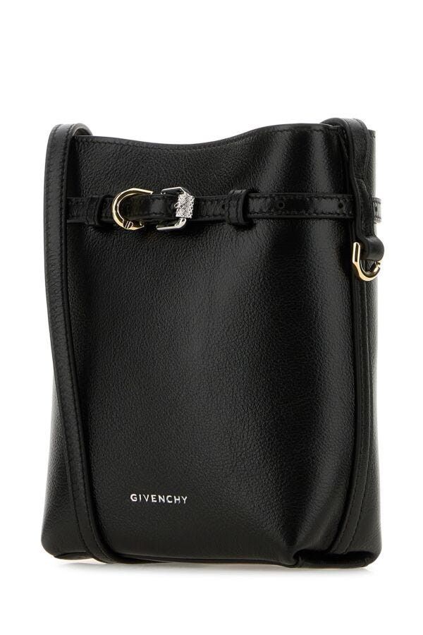 Givenchy Black Leather Voyou Phone Case Size ONE SIZE - 4 Thumbnail