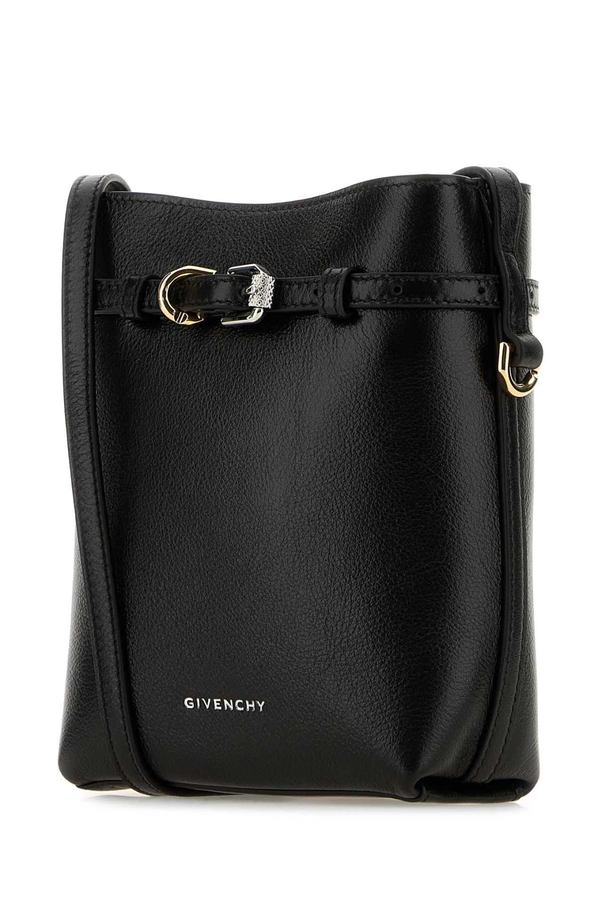 Givenchy Black Leather Voyou Phone Case Size ONE SIZE - 2 Thumbnail