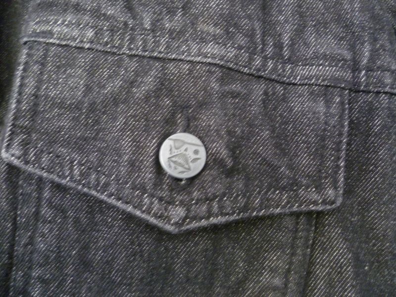 Rvca Neck Face Black Denim Jacket | Grailed