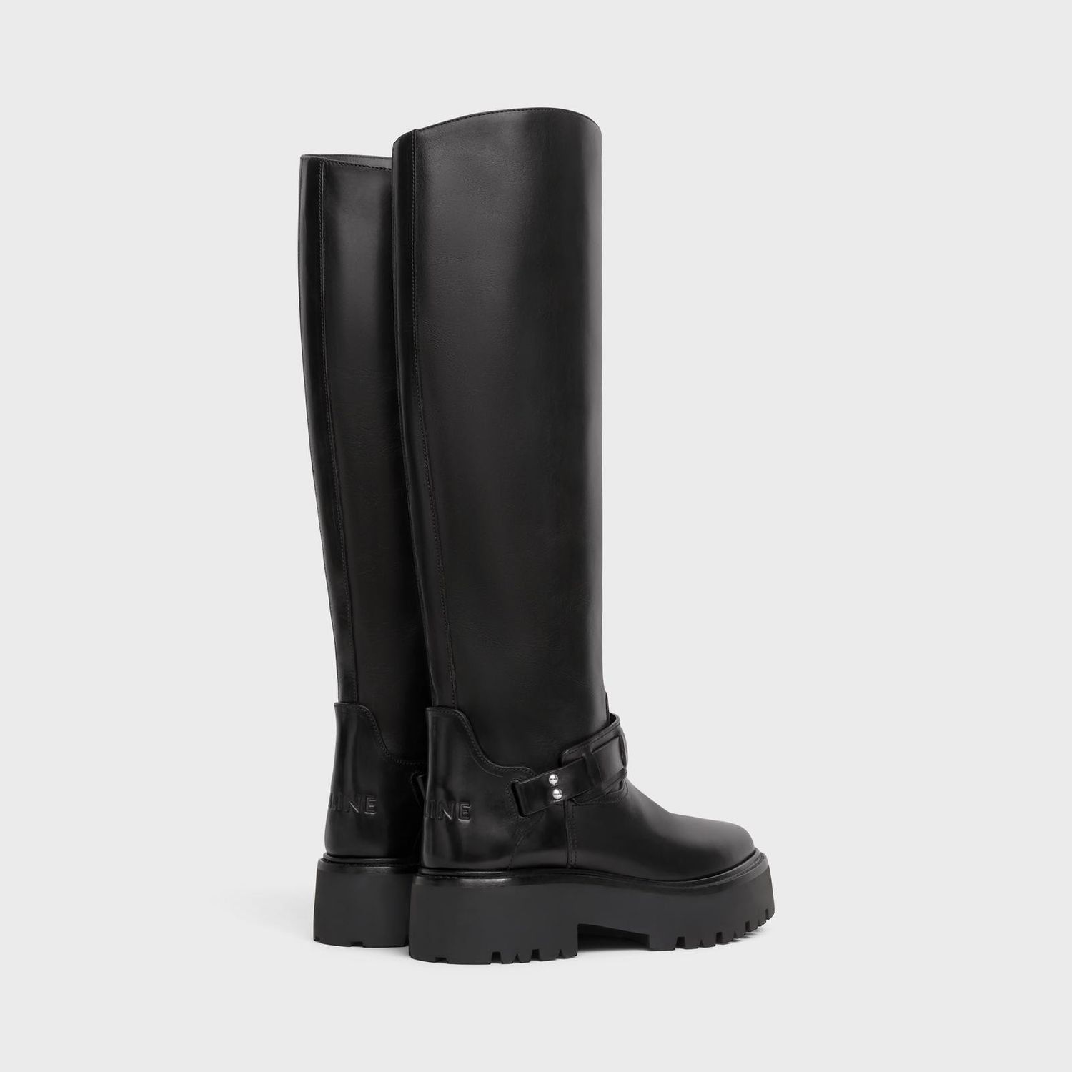 Celine Bulky High Boot Harness In Calfskin in Black Size US 4 / IT 34 - 3 Thumbnail