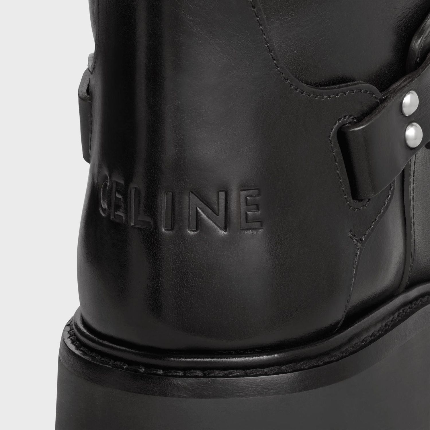 Celine Bulky High Boot Harness In Calfskin in Black Size US 4 / IT 34 - 4 Thumbnail