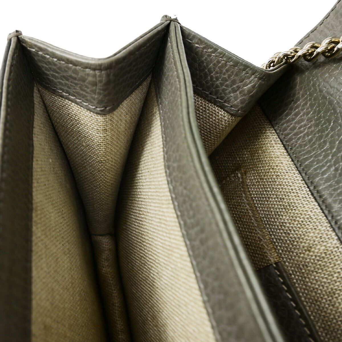 Gucci Interlocking Grey Leather Shoulder Bag (Pre-Owned) Size ONE SIZE - 19 Thumbnail