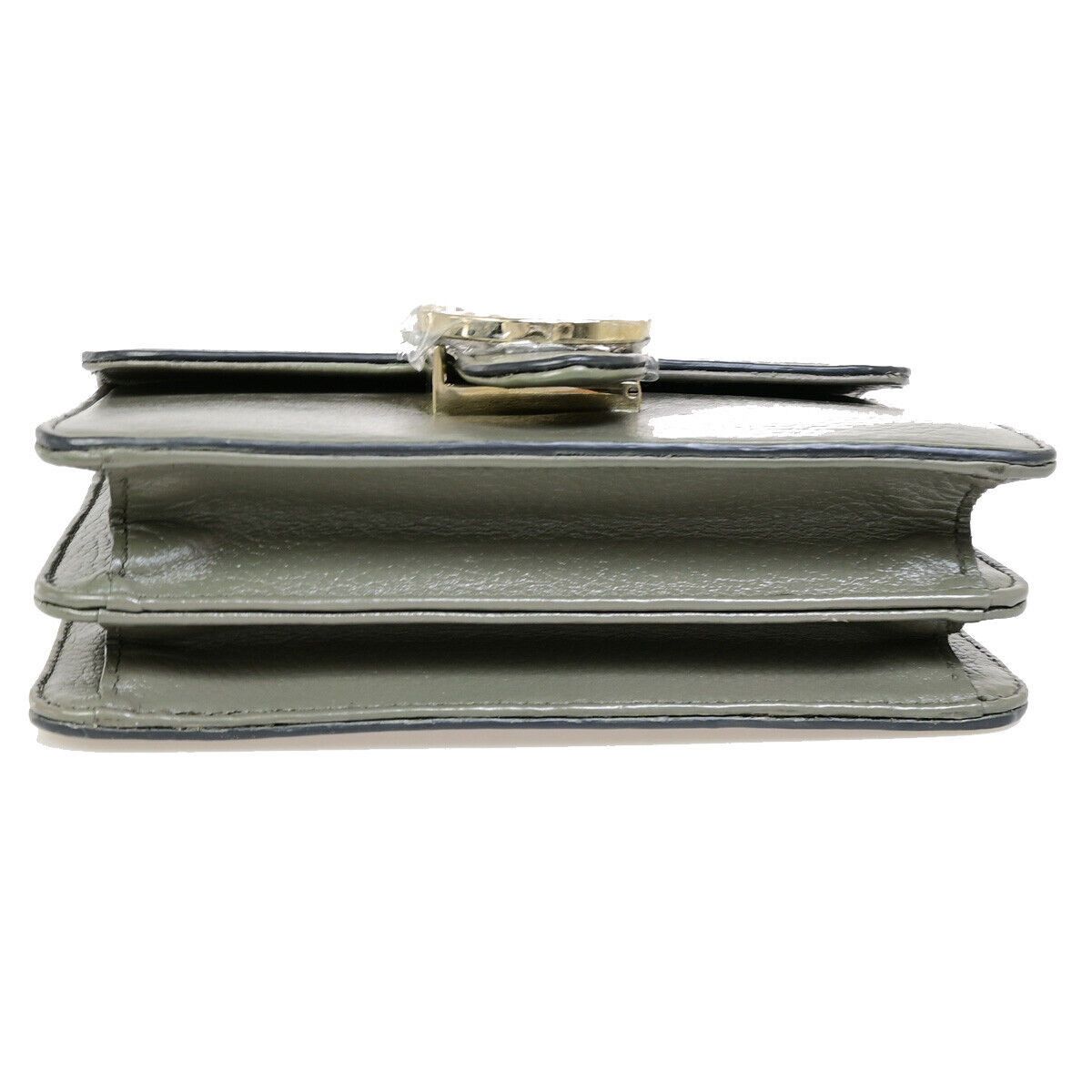 Gucci Interlocking Grey Leather Shoulder Bag (Pre-Owned) Size ONE SIZE - 12 Thumbnail