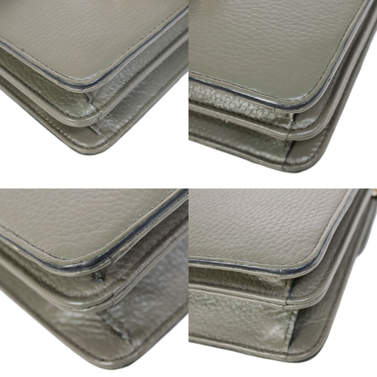 Gucci Interlocking Grey Leather Shoulder Bag (Pre-Owned) Size ONE SIZE - 6 Thumbnail