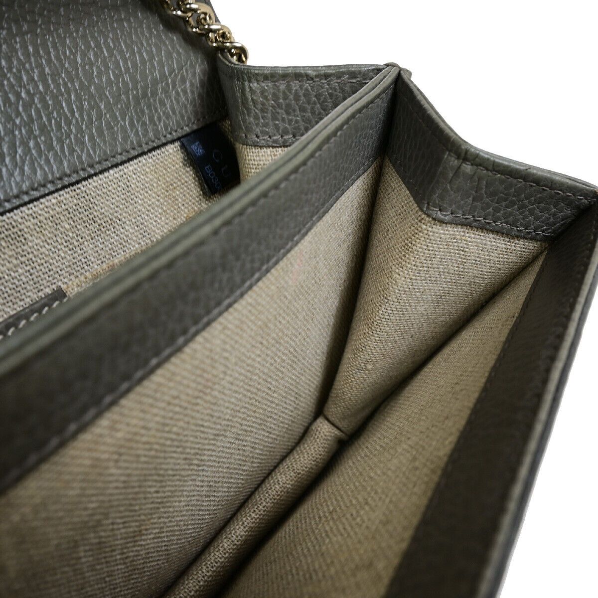 Gucci Interlocking Grey Leather Shoulder Bag (Pre-Owned) Size ONE SIZE - 18 Thumbnail