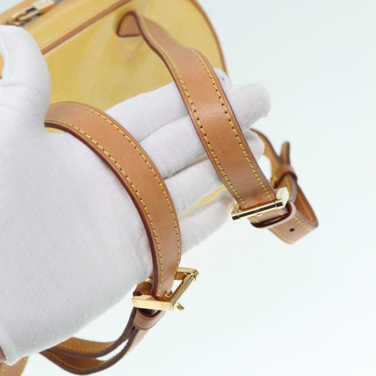 Louis Vuitton Marly Yellow Patent Leather Backpack Bag (Pre-Owned) Size ONE SIZE - 6 Thumbnail
