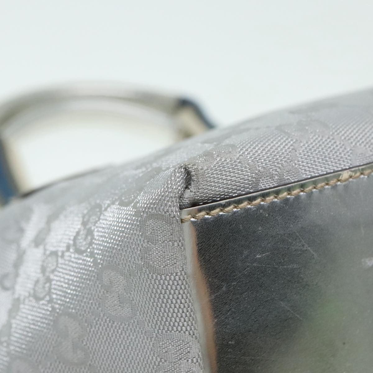 Gucci Sherry Grey Canvas Handbag (Pre-Owned) Size ONE SIZE - 9 Thumbnail