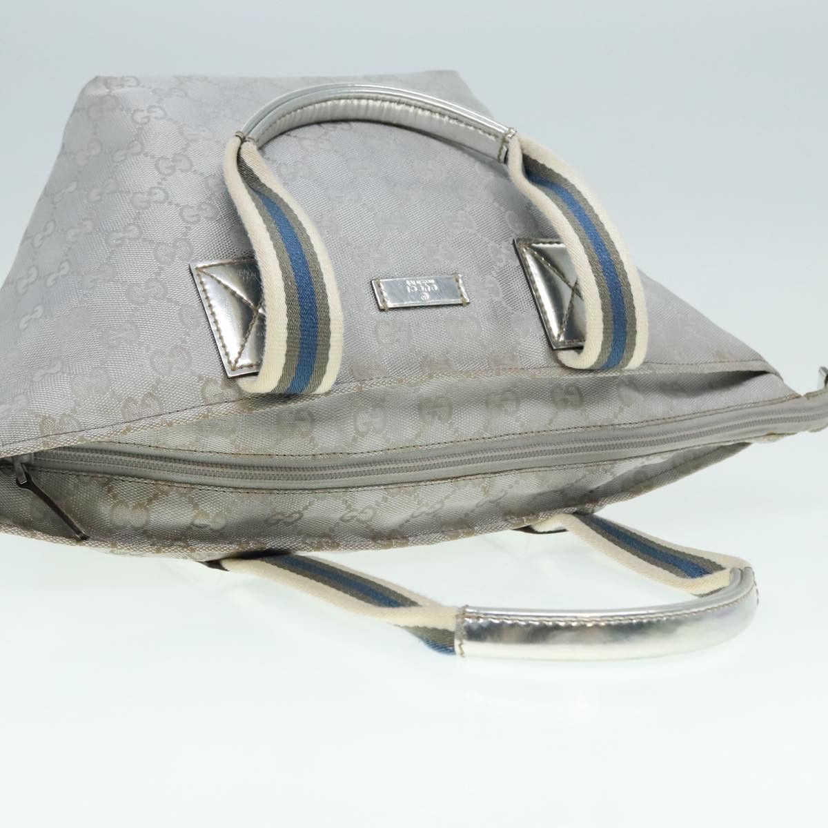 Gucci Sherry Grey Canvas Handbag (Pre-Owned) Size ONE SIZE - 11 Thumbnail