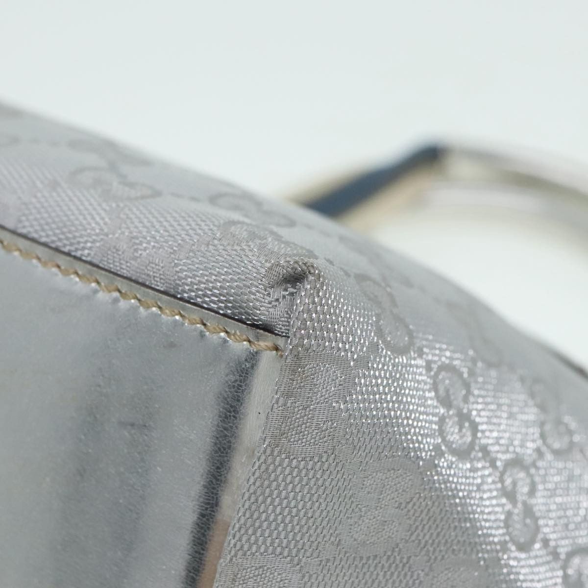 Gucci Sherry Grey Canvas Handbag (Pre-Owned) Size ONE SIZE - 8 Thumbnail