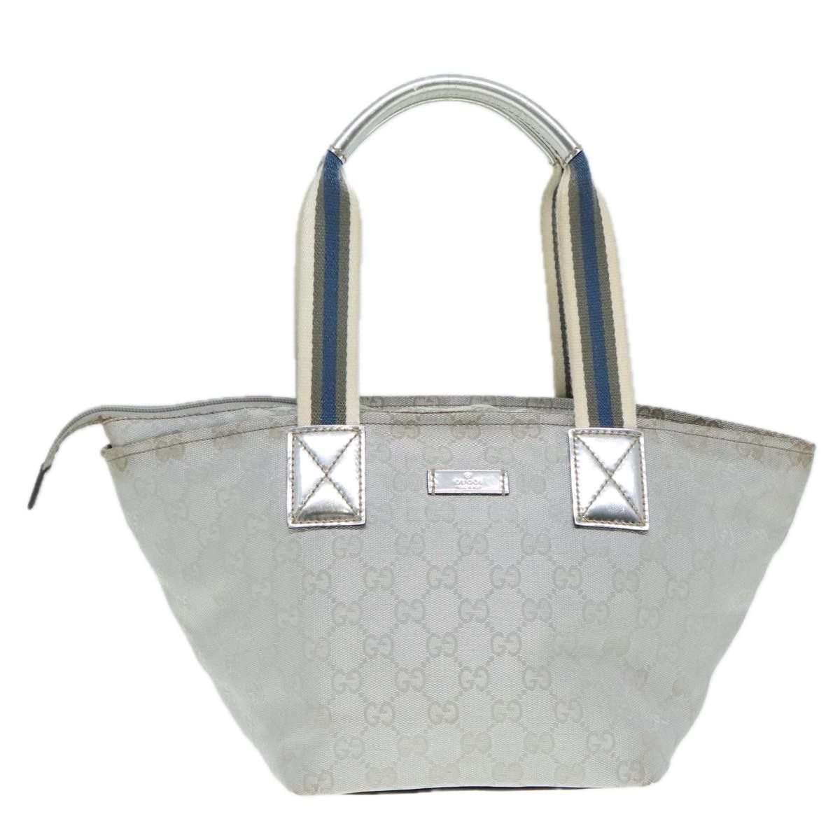 Gucci Sherry Grey Canvas Handbag (Pre-Owned) Size ONE SIZE - 18 Thumbnail