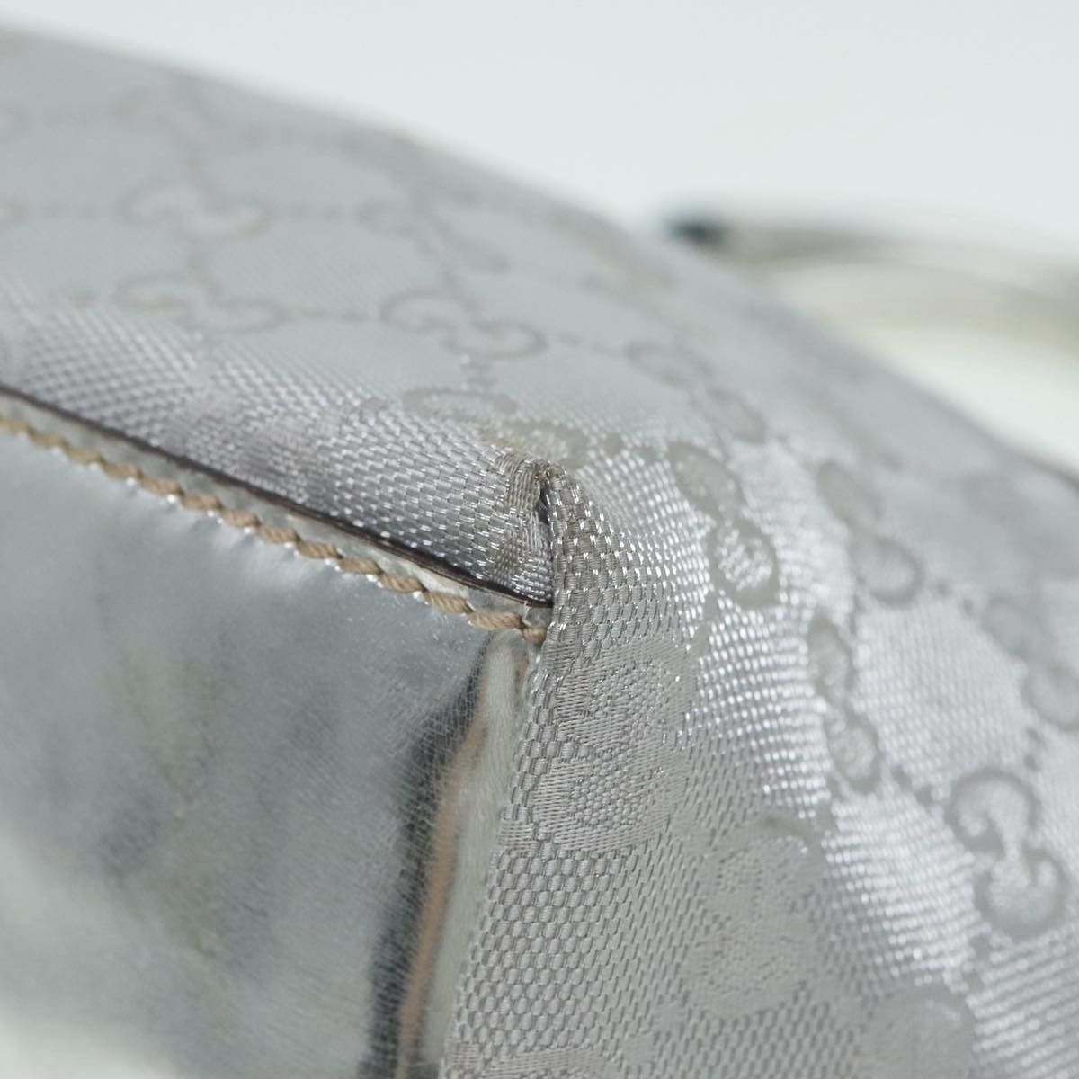 Gucci Sherry Grey Canvas Handbag (Pre-Owned) Size ONE SIZE - 6 Thumbnail
