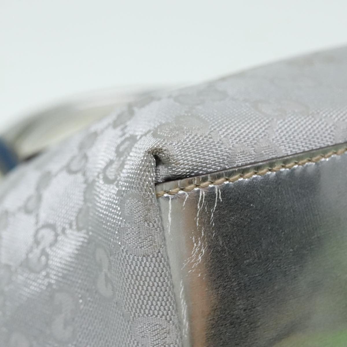 Gucci Sherry Grey Canvas Handbag (Pre-Owned) Size ONE SIZE - 7 Thumbnail