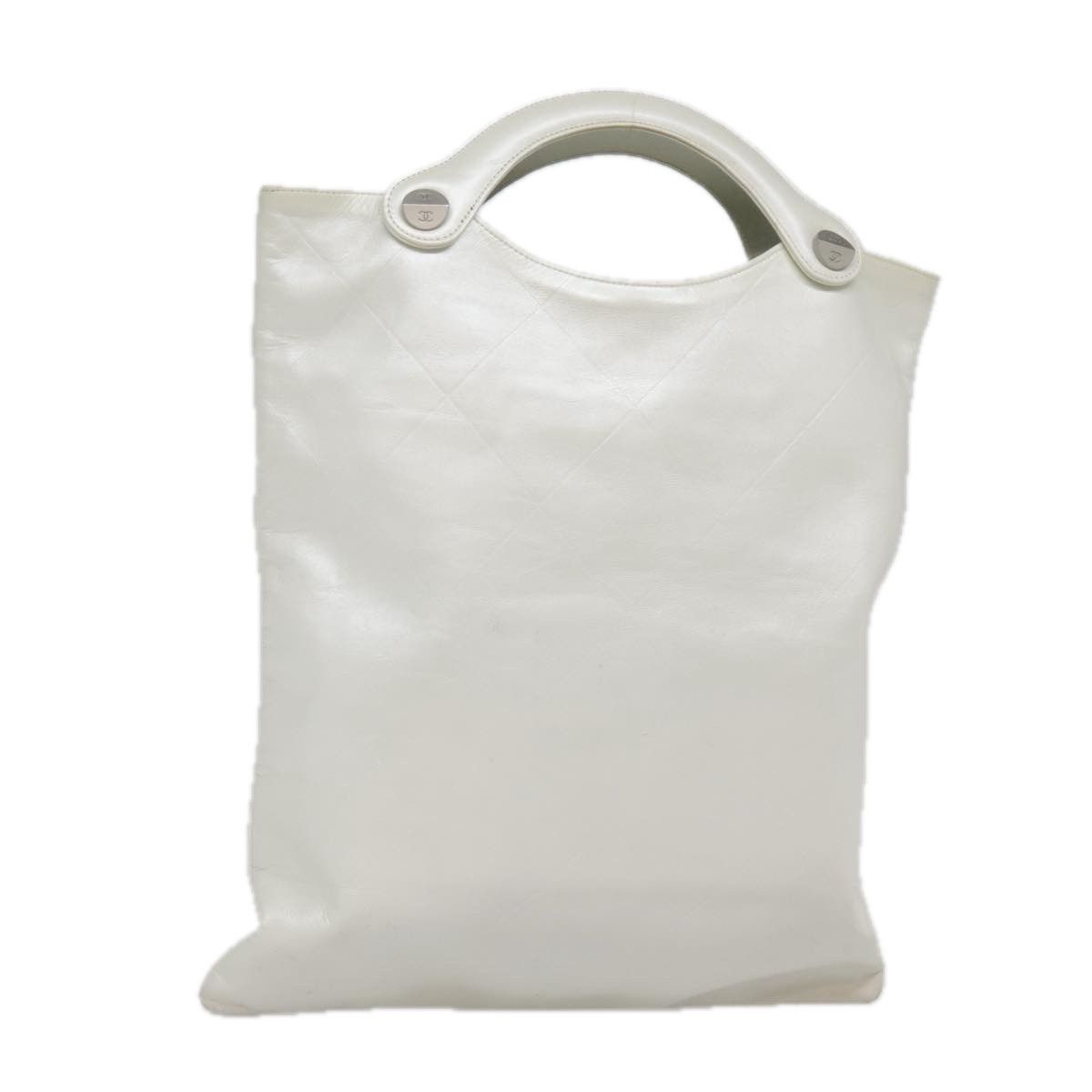 Chanel Matelassé White Leather Handbag (Pre-Owned) Size ONE SIZE - 16 Thumbnail