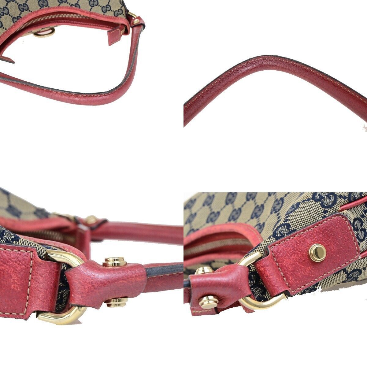 Gucci Abbey Navy Canvas Shoulder Bag (Pre-Owned) Size ONE SIZE - 7 Thumbnail