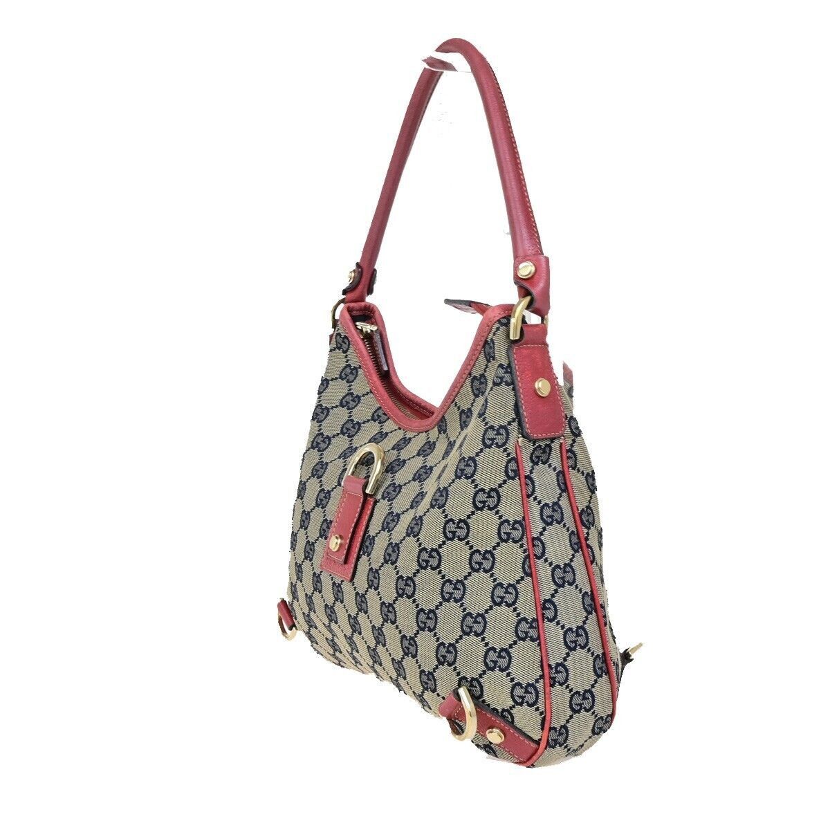 Gucci Abbey Navy Canvas Shoulder Bag (Pre-Owned) Size ONE SIZE - 3 Thumbnail