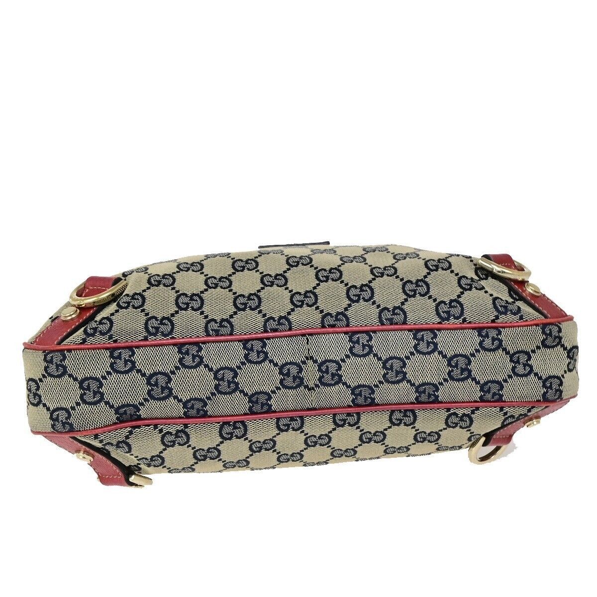 Gucci Abbey Navy Canvas Shoulder Bag (Pre-Owned) Size ONE SIZE - 12 Thumbnail