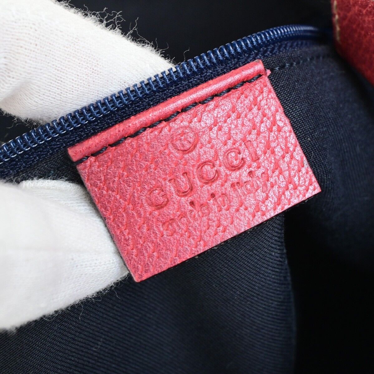 Gucci Abbey Navy Canvas Shoulder Bag (Pre-Owned) Size ONE SIZE - 10 Thumbnail