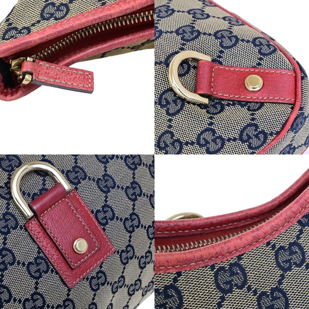 Gucci Abbey Navy Canvas Shoulder Bag (Pre-Owned) Size ONE SIZE - 8 Thumbnail