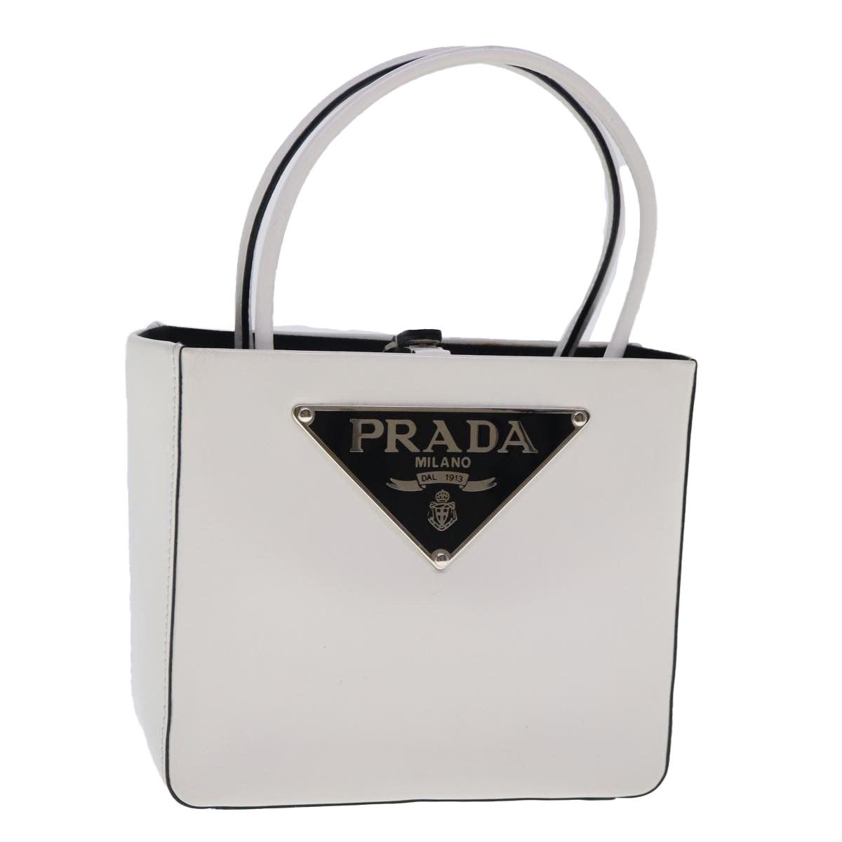 Panier White Leather Handbag (Pre-Owned)