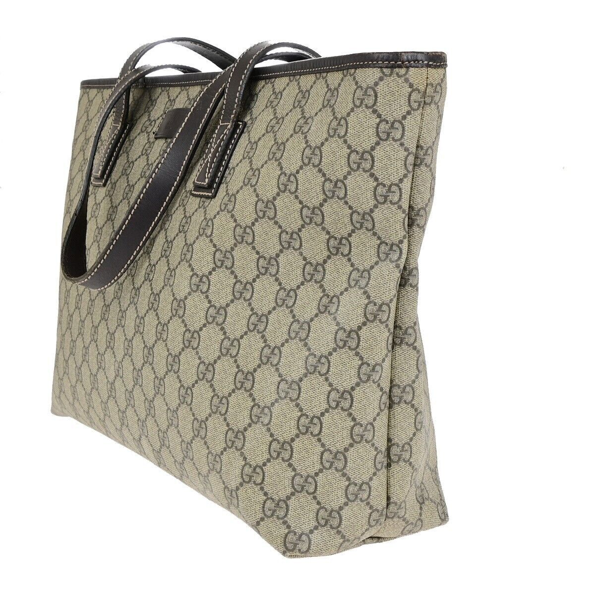 Gucci Cabas Beige Canvas Handbag (Pre-Owned) Size ONE SIZE - 3 Thumbnail