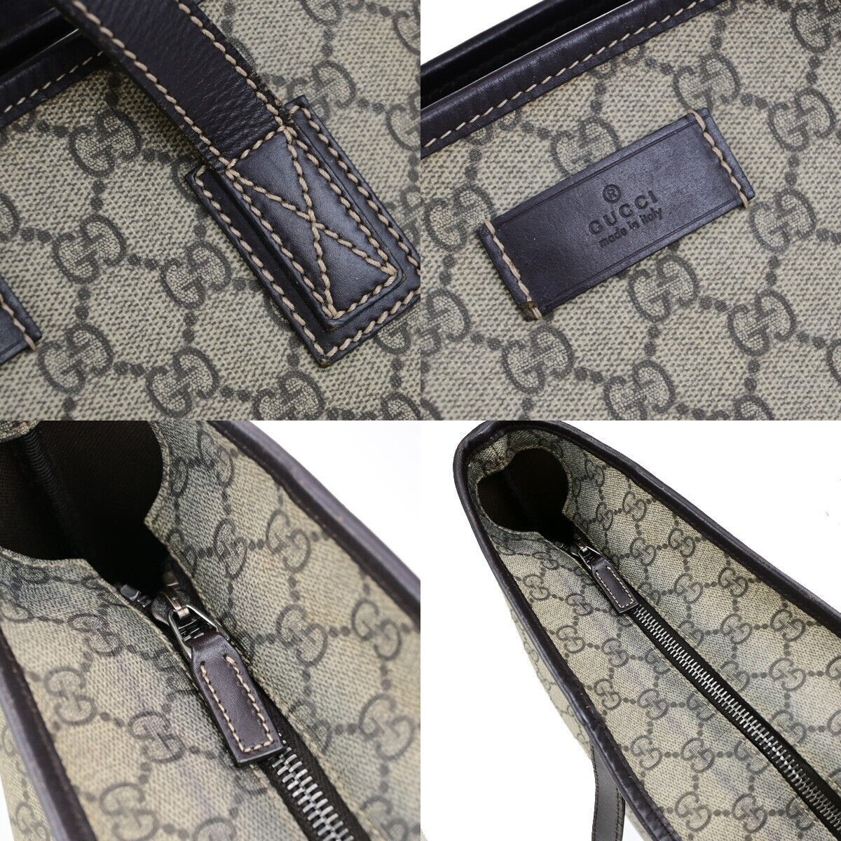 Gucci Cabas Beige Canvas Handbag (Pre-Owned) Size ONE SIZE - 6 Thumbnail