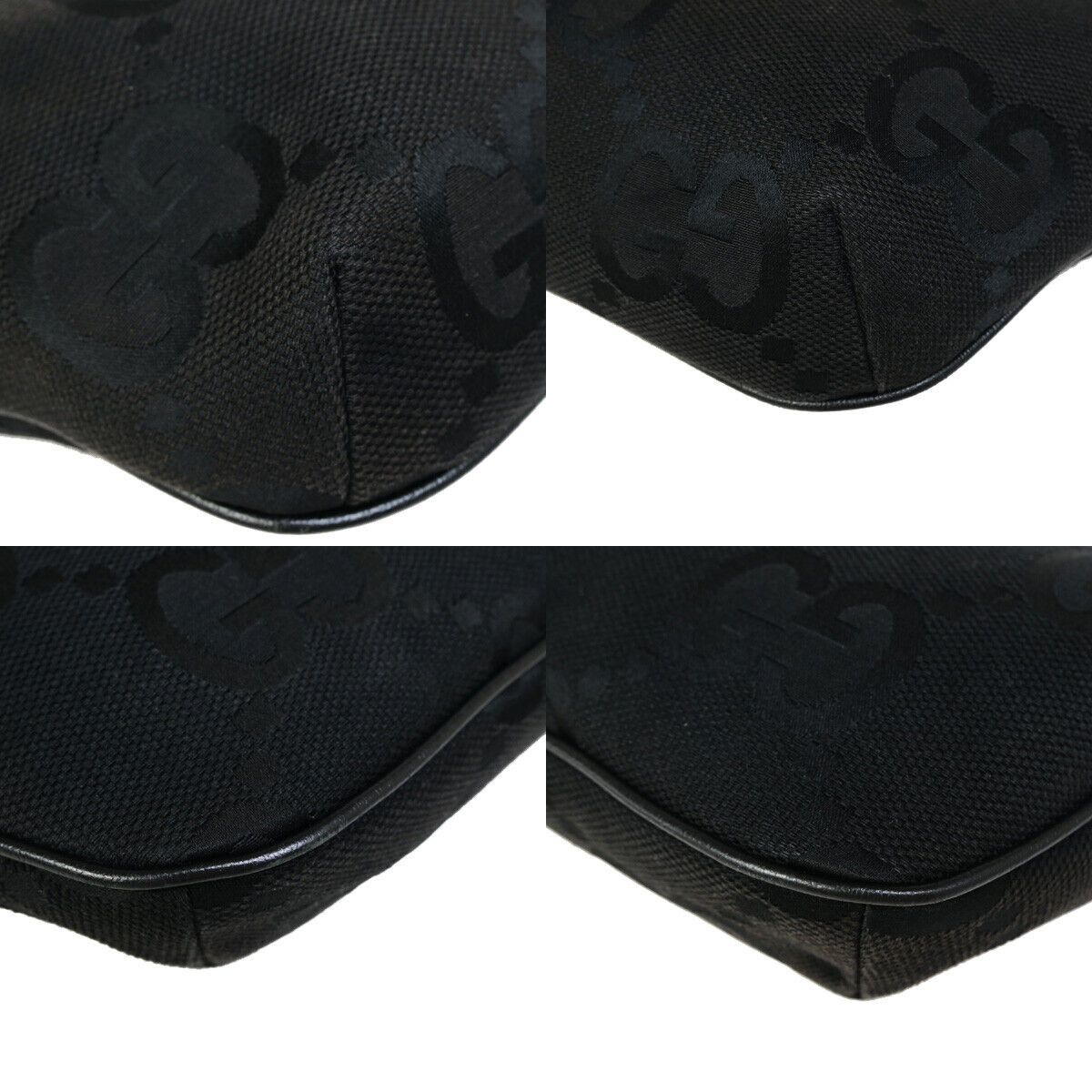 Gucci Gg Jumbo Black Canvas Handbag (Pre-Owned) Size ONE SIZE - 6 Thumbnail