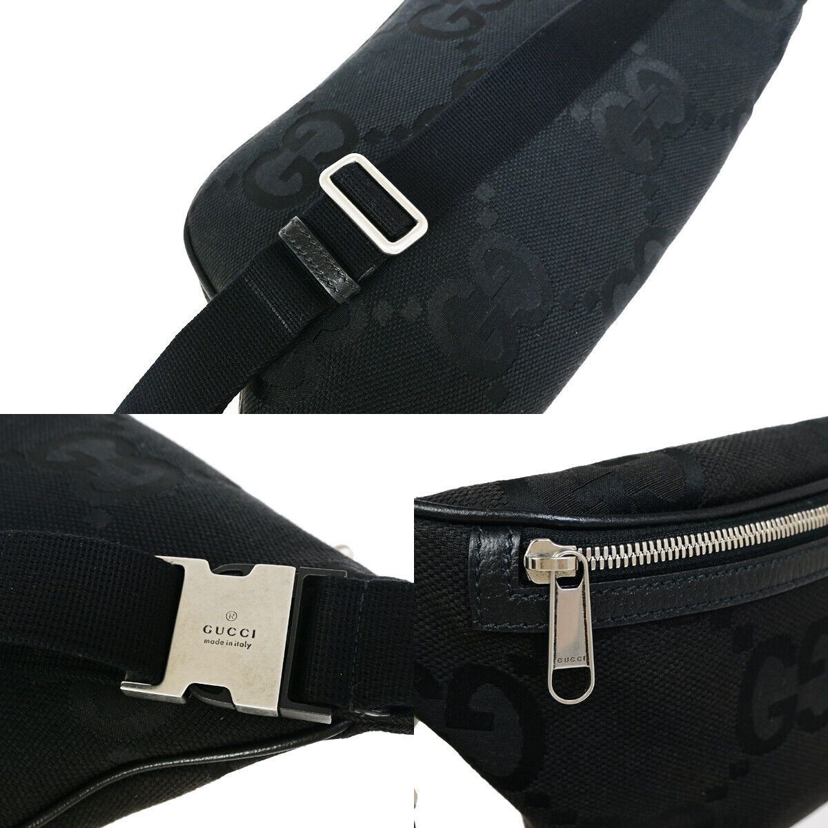 Gucci Gg Jumbo Black Canvas Handbag (Pre-Owned) Size ONE SIZE - 7 Thumbnail